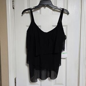 Coco‎ Reef Bra Size Tank Swim Top Solid Black 34C NWT